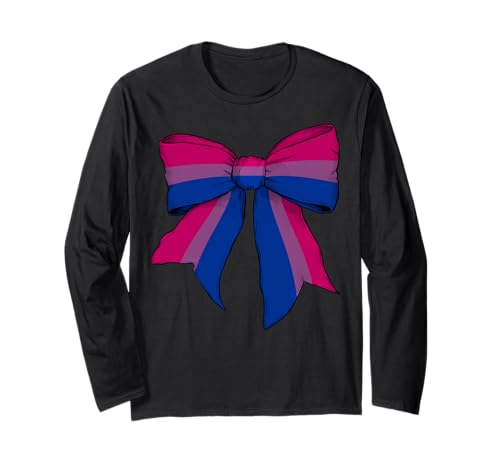 Bisexual Pride Bi Flag LGBTQ Girl Kokette Bow Langarmshirt Bisexual Pride Bi Flag LGBTQ Girl Kokette Bow Langarmshirt von Womens Coquette Bow Bisexual Pride LGBTQ Gifts