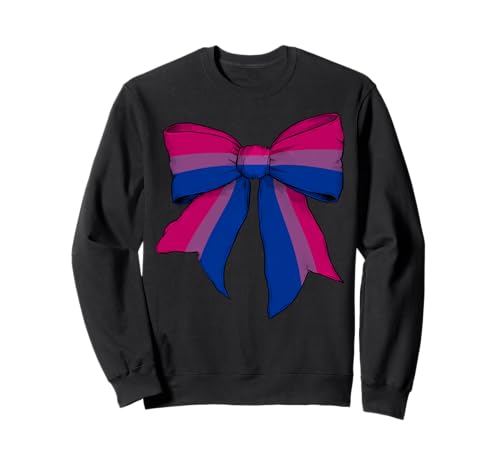 Bisexual Pride Bi Flag LGBTQ Girl Kokette Bow Sweatshirt Bisexual Pride Bi Flag LGBTQ Girl Kokette Bow Sweatshirt von Womens Coquette Bow Bisexual Pride LGBTQ Gifts