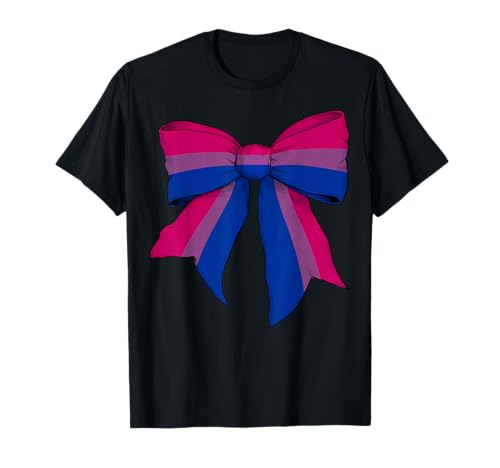 Bisexual Pride Bi Flag LGBTQ Girl Kokette Bow T-Shirt Bisexual Pride Bi Flag LGBTQ Girl Kokette Bow T-Shirt von Womens Coquette Bow Bisexual Pride LGBTQ Gifts