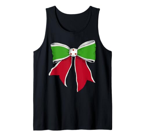 Burundi Burkinabé Pride Flag Coquette Schleifenband für Mädchen Tank Top von Womens Coquette Bow Burundi Heritage Flag Gifts
