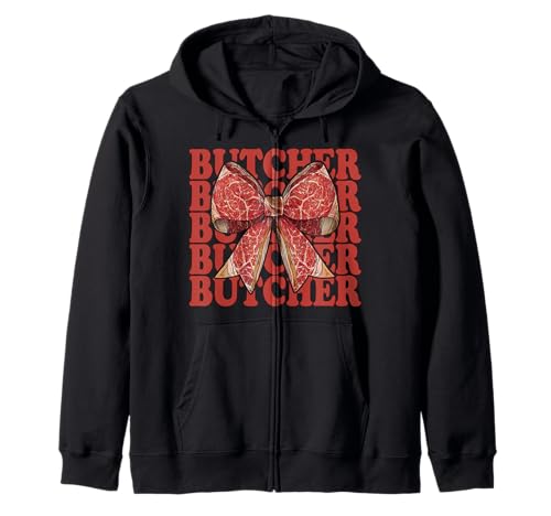 Fleischbeil Metzger Mädchen Mama Kokette Schleife Kapuzenjacke Fleischbeil Metzger Mädchen Mama Kokette Schleife Kapuzenjacke von Womens Coquette Bow Butcher Meat Cleaver Gifts