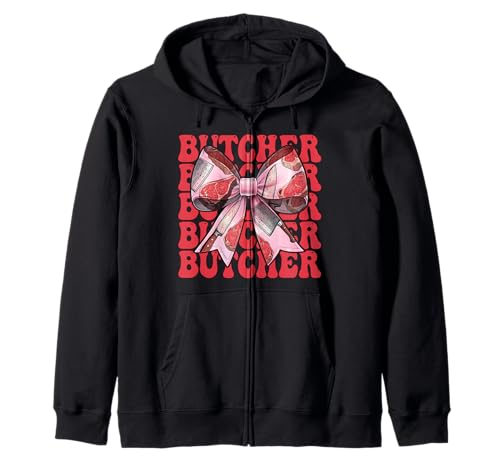 Fleischbeil Metzger Mädchen Mama Kokette Schleife Kapuzenjacke Fleischbeil Metzger Mädchen Mama Kokette Schleife Kapuzenjacke von Womens Coquette Bow Butcher Meat Cleaver Gifts