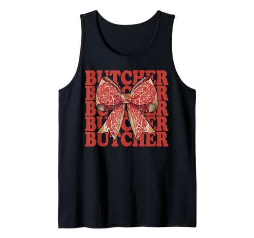 Fleischbeil Metzger Mädchen Mama Kokette Schleife Tank Top Fleischbeil Metzger Mädchen Mama Kokette Schleife Tank Top von Womens Coquette Bow Butcher Meat Cleaver Gifts