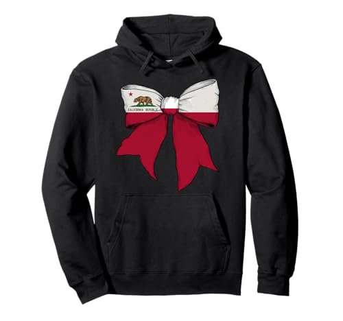 Schleifenband mit kalifornischer Staatsflagge für Mädchen Pullover Hoodie von Womens Coquette Bow California Heritage Flag Gifts