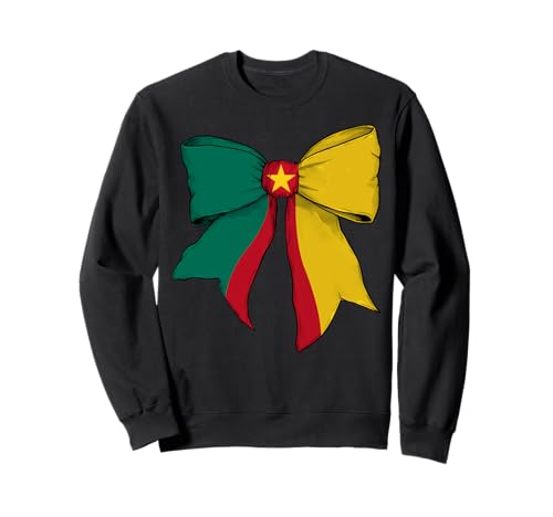 Schleifenband für Mädchen mit Kamerun-Flagge, Kamerun, Kokette Sweatshirt von Womens Coquette Bow Cameroon Heritage Flag Gifts