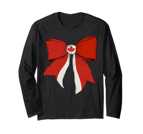 Schleifenband mit kanadischer Flagge für Mädchen Langarmshirt Schleifenband mit kanadischer Flagge für Mädchen Langarmshirt von Womens Coquette Bow Canada Heritage Flag Gifts