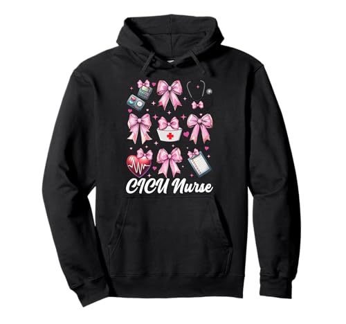 CICU Krankenschwester Herzkrankenschwester VICU ICU Kardiologie Mädchen Mama Pullover Hoodie CICU Krankenschwester Herzkrankenschwester VICU ICU Kardiologie Mädchen Mama Pullover Hoodie von Womens Coquette Bow Cardiac Nurse Cardiology Gifts