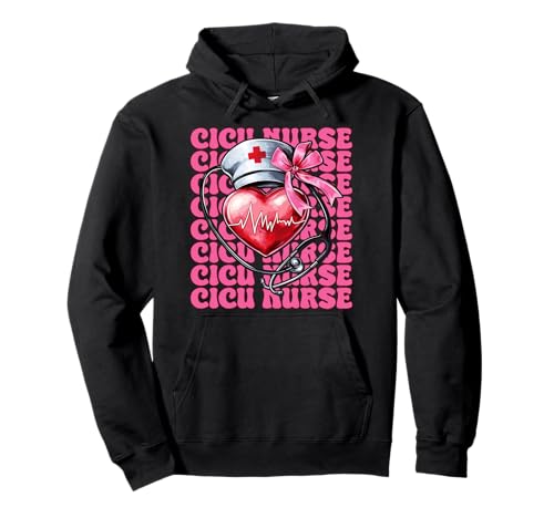CICU Krankenschwester Herzkrankenschwester VICU ICU Kardiologie Mädchen Mama Pullover Hoodie CICU Krankenschwester Herzkrankenschwester VICU ICU Kardiologie Mädchen Mama Pullover Hoodie von Womens Coquette Bow Cardiac Nurse Cardiology Gifts