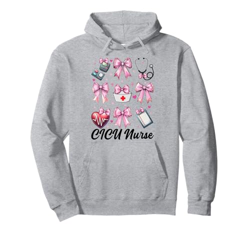 CICU Krankenschwester Herzkrankenschwester VICU ICU Kardiologie Mädchen Mama Pullover Hoodie CICU Krankenschwester Herzkrankenschwester VICU ICU Kardiologie Mädchen Mama Pullover Hoodie von Womens Coquette Bow Cardiac Nurse Cardiology Gifts