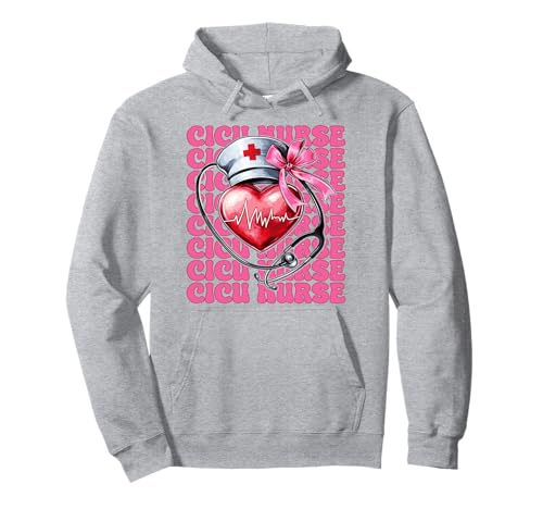 CICU Krankenschwester Herzkrankenschwester VICU ICU Kardiologie Mädchen Mama Pullover Hoodie CICU Krankenschwester Herzkrankenschwester VICU ICU Kardiologie Mädchen Mama Pullover Hoodie von Womens Coquette Bow Cardiac Nurse Cardiology Gifts