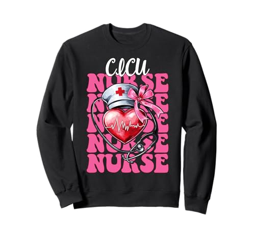 CICU Krankenschwester Herzkrankenschwester VICU ICU Kardiologie Mädchen Mama Sweatshirt CICU Krankenschwester Herzkrankenschwester VICU ICU Kardiologie Mädchen Mama Sweatshirt von Womens Coquette Bow Cardiac Nurse Cardiology Gifts