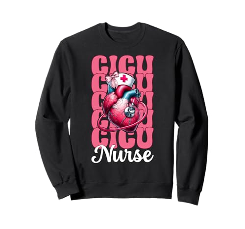 CICU Krankenschwester Herzkrankenschwester VICU ICU Kardiologie Mädchen Mama Sweatshirt CICU Krankenschwester Herzkrankenschwester VICU ICU Kardiologie Mädchen Mama Sweatshirt von Womens Coquette Bow Cardiac Nurse Cardiology Gifts