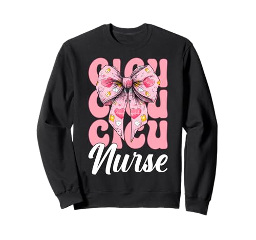 CICU Krankenschwester Herzkrankenschwester VICU ICU Kardiologie Mädchen Mama Sweatshirt CICU Krankenschwester Herzkrankenschwester VICU ICU Kardiologie Mädchen Mama Sweatshirt von Womens Coquette Bow Cardiac Nurse Cardiology Gifts