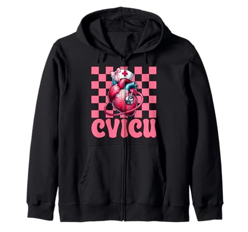 CVICU Herzkrankenschwester VICU ICU CICU Kardiologie Mädchen Mama Kapuzenjacke von Womens Coquette Bow Cardiac Nurse Cardiology Gifts