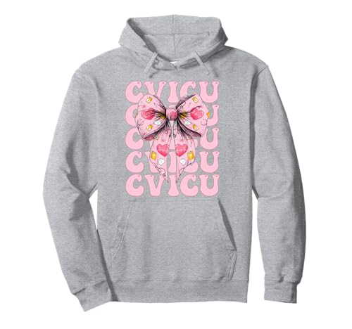 CVICU Herzkrankenschwester VICU ICU CICU Kardiologie Mädchen Mama Pullover Hoodie CVICU Herzkrankenschwester VICU ICU CICU Kardiologie Mädchen Mama Pullover Hoodie von Womens Coquette Bow Cardiac Nurse Cardiology Gifts