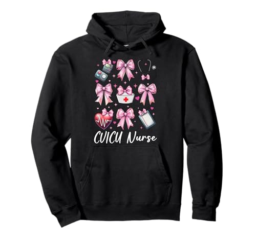 CVICU Krankenschwester Herzkrankenschwester VICU ICU CICU Kardiologie Mädchen Mama Pullover Hoodie CVICU Krankenschwester Herzkrankenschwester VICU ICU CICU Kardiologie Mädchen Mama Pullover Hoodie von Womens Coquette Bow Cardiac Nurse Cardiology Gifts