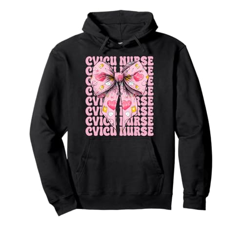 CVICU Krankenschwester Herzkrankenschwester VICU ICU CICU Kardiologie Mädchen Mama Pullover Hoodie CVICU Krankenschwester Herzkrankenschwester VICU ICU CICU Kardiologie Mädchen Mama Pullover Hoodie von Womens Coquette Bow Cardiac Nurse Cardiology Gifts