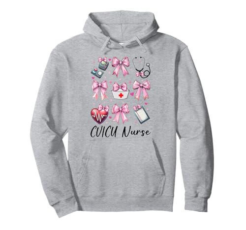 CVICU Krankenschwester Herzkrankenschwester VICU ICU CICU Kardiologie Mädchen Mama Pullover Hoodie CVICU Krankenschwester Herzkrankenschwester VICU ICU CICU Kardiologie Mädchen Mama Pullover Hoodie von Womens Coquette Bow Cardiac Nurse Cardiology Gifts