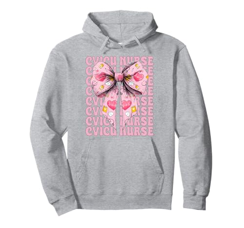 CVICU Krankenschwester Herzkrankenschwester VICU ICU CICU Kardiologie Mädchen Mama Pullover Hoodie CVICU Krankenschwester Herzkrankenschwester VICU ICU CICU Kardiologie Mädchen Mama Pullover Hoodie von Womens Coquette Bow Cardiac Nurse Cardiology Gifts