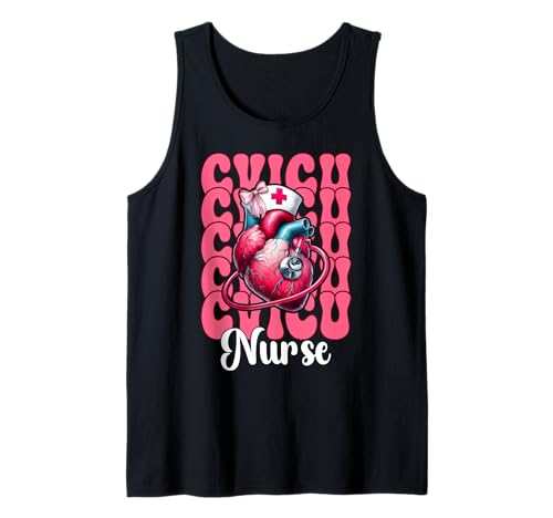 CVICU Krankenschwester Herzkrankenschwester VICU ICU CICU Kardiologie Mädchen Mama Tank Top CVICU Krankenschwester Herzkrankenschwester VICU ICU CICU Kardiologie Mädchen Mama Tank Top von Womens Coquette Bow Cardiac Nurse Cardiology Gifts