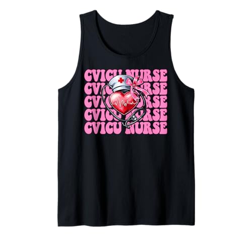 CVICU Krankenschwester Herzkrankenschwester VICU ICU CICU Kardiologie Mädchen Mama Tank Top CVICU Krankenschwester Herzkrankenschwester VICU ICU CICU Kardiologie Mädchen Mama Tank Top von Womens Coquette Bow Cardiac Nurse Cardiology Gifts