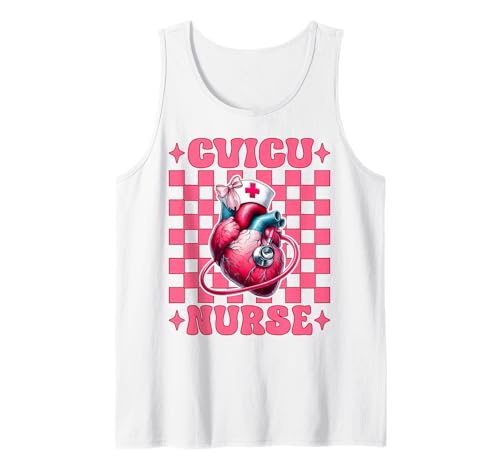 CVICU Krankenschwester Herzkrankenschwester VICU ICU CICU Kardiologie Mädchen Mama Tank Top CVICU Krankenschwester Herzkrankenschwester VICU ICU CICU Kardiologie Mädchen Mama Tank Top von Womens Coquette Bow Cardiac Nurse Cardiology Gifts