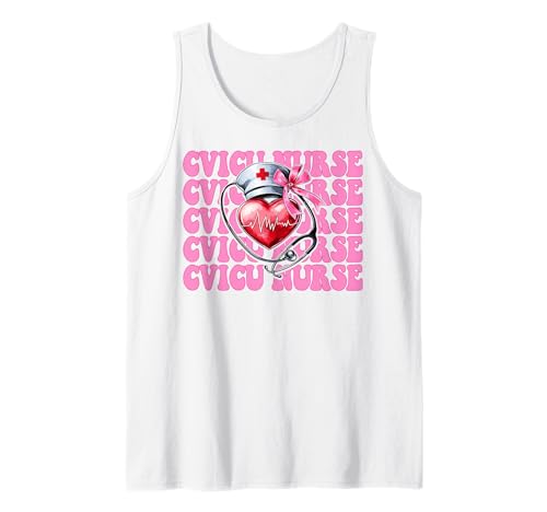 CVICU Krankenschwester Herzkrankenschwester VICU ICU CICU Kardiologie Mädchen Mama Tank Top CVICU Krankenschwester Herzkrankenschwester VICU ICU CICU Kardiologie Mädchen Mama Tank Top von Womens Coquette Bow Cardiac Nurse Cardiology Gifts