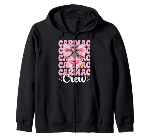 Cardiac Crew Cardiac Nurse VICU ICU CICU Kardiologie Mädchen Mama Kapuzenjacke von Womens Coquette Bow Cardiac Nurse Cardiology Gifts