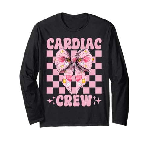 Cardiac Crew Cardiac Nurse VICU ICU CICU Kardiologie Mädchen Mama Langarmshirt von Womens Coquette Bow Cardiac Nurse Cardiology Gifts