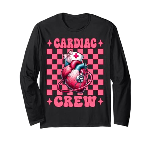 Cardiac Crew Cardiac Nurse VICU ICU CICU Kardiologie Mädchen Mama Langarmshirt Cardiac Crew Cardiac Nurse VICU ICU CICU Kardiologie Mädchen Mama Langarmshirt von Womens Coquette Bow Cardiac Nurse Cardiology Gifts
