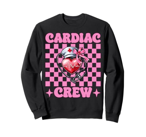 Cardiac Crew Cardiac Nurse VICU ICU CICU Kardiologie Mädchen Mama Sweatshirt Cardiac Crew Cardiac Nurse VICU ICU CICU Kardiologie Mädchen Mama Sweatshirt von Womens Coquette Bow Cardiac Nurse Cardiology Gifts