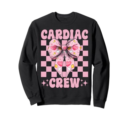 Cardiac Crew Cardiac Nurse VICU ICU CICU Kardiologie Mädchen Mama Sweatshirt Cardiac Crew Cardiac Nurse VICU ICU CICU Kardiologie Mädchen Mama Sweatshirt von Womens Coquette Bow Cardiac Nurse Cardiology Gifts