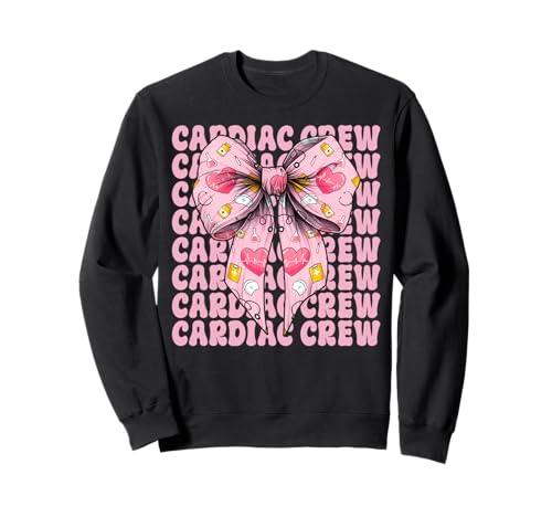 Cardiac Crew Cardiac Nurse VICU ICU CICU Kardiologie Mädchen Mama Sweatshirt Cardiac Crew Cardiac Nurse VICU ICU CICU Kardiologie Mädchen Mama Sweatshirt von Womens Coquette Bow Cardiac Nurse Cardiology Gifts