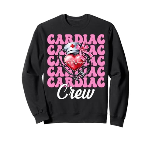 Cardiac Crew Cardiac Nurse VICU ICU CICU Kardiologie Mädchen Mama Sweatshirt von Womens Coquette Bow Cardiac Nurse Cardiology Gifts