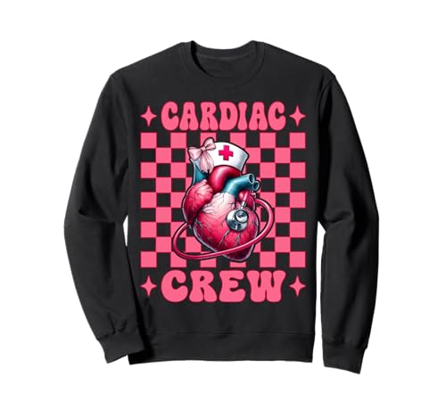 Cardiac Crew Cardiac Nurse VICU ICU CICU Kardiologie Mädchen Mama Sweatshirt Cardiac Crew Cardiac Nurse VICU ICU CICU Kardiologie Mädchen Mama Sweatshirt von Womens Coquette Bow Cardiac Nurse Cardiology Gifts