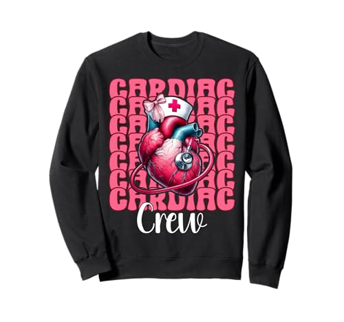 Cardiac Crew Cardiac Nurse VICU ICU CICU Kardiologie Mädchen Mama Sweatshirt Cardiac Crew Cardiac Nurse VICU ICU CICU Kardiologie Mädchen Mama Sweatshirt von Womens Coquette Bow Cardiac Nurse Cardiology Gifts