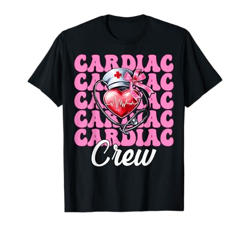 Cardiac Crew Cardiac Nurse VICU ICU CICU Kardiologie Mädchen Mama T-Shirt Cardiac Crew Cardiac Nurse VICU ICU CICU Kardiologie Mädchen Mama T-Shirt von Womens Coquette Bow Cardiac Nurse Cardiology Gifts
