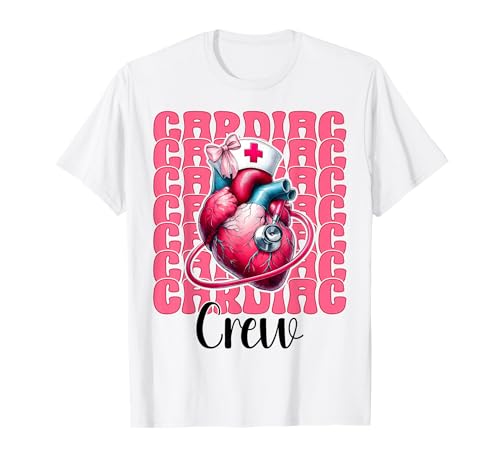 Cardiac Crew Cardiac Nurse VICU ICU CICU Kardiologie Mädchen Mama T-Shirt Cardiac Crew Cardiac Nurse VICU ICU CICU Kardiologie Mädchen Mama T-Shirt von Womens Coquette Bow Cardiac Nurse Cardiology Gifts