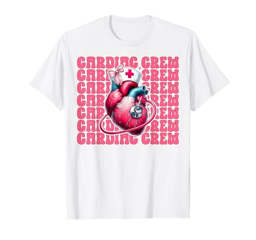 Cardiac Crew Cardiac Nurse VICU ICU CICU Kardiologie Mädchen Mama T-Shirt Cardiac Crew Cardiac Nurse VICU ICU CICU Kardiologie Mädchen Mama T-Shirt von Womens Coquette Bow Cardiac Nurse Cardiology Gifts