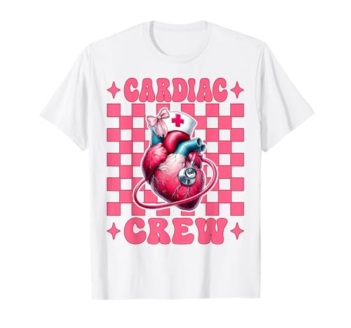 Cardiac Crew Cardiac Nurse VICU ICU CICU Kardiologie Mädchen Mama T-Shirt Cardiac Crew Cardiac Nurse VICU ICU CICU Kardiologie Mädchen Mama T-Shirt von Womens Coquette Bow Cardiac Nurse Cardiology Gifts