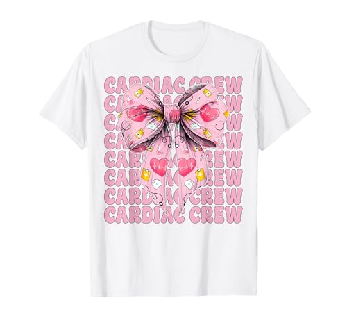 Cardiac Crew Cardiac Nurse VICU ICU CICU Kardiologie Mädchen Mama T-Shirt Cardiac Crew Cardiac Nurse VICU ICU CICU Kardiologie Mädchen Mama T-Shirt von Womens Coquette Bow Cardiac Nurse Cardiology Gifts