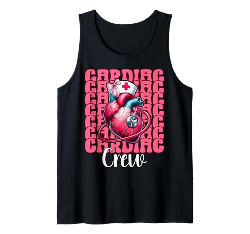 Cardiac Crew Cardiac Nurse VICU ICU CICU Kardiologie Mädchen Mama Tank Top von Womens Coquette Bow Cardiac Nurse Cardiology Gifts