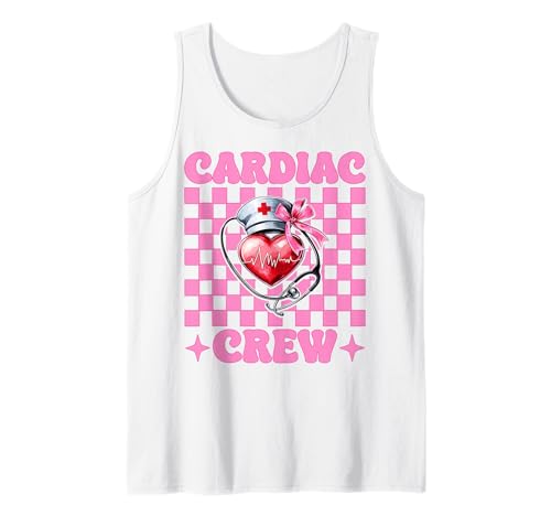 Cardiac Crew Cardiac Nurse VICU ICU CICU Kardiologie Mädchen Mama Tank Top Cardiac Crew Cardiac Nurse VICU ICU CICU Kardiologie Mädchen Mama Tank Top von Womens Coquette Bow Cardiac Nurse Cardiology Gifts