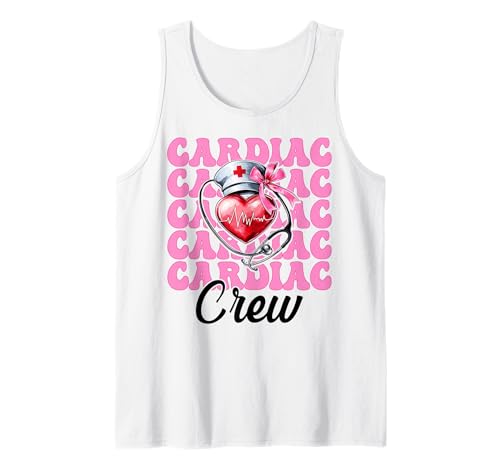 Cardiac Crew Cardiac Nurse VICU ICU CICU Kardiologie Mädchen Mama Tank Top von Womens Coquette Bow Cardiac Nurse Cardiology Gifts