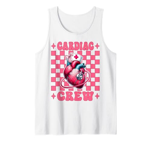 Cardiac Crew Cardiac Nurse VICU ICU CICU Kardiologie Mädchen Mama Tank Top Cardiac Crew Cardiac Nurse VICU ICU CICU Kardiologie Mädchen Mama Tank Top von Womens Coquette Bow Cardiac Nurse Cardiology Gifts