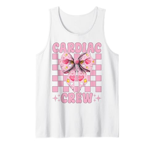 Cardiac Crew Cardiac Nurse VICU ICU CICU Kardiologie Mädchen Mama Tank Top Cardiac Crew Cardiac Nurse VICU ICU CICU Kardiologie Mädchen Mama Tank Top von Womens Coquette Bow Cardiac Nurse Cardiology Gifts