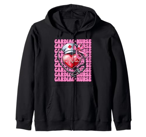 Cardiac Nurse VICU ICU CICU Kardiologie Mädchen Mama Kokette Bogen Kapuzenjacke Cardiac Nurse VICU ICU CICU Kardiologie Mädchen Mama Kokette Bogen Kapuzenjacke von Womens Coquette Bow Cardiac Nurse Cardiology Gifts