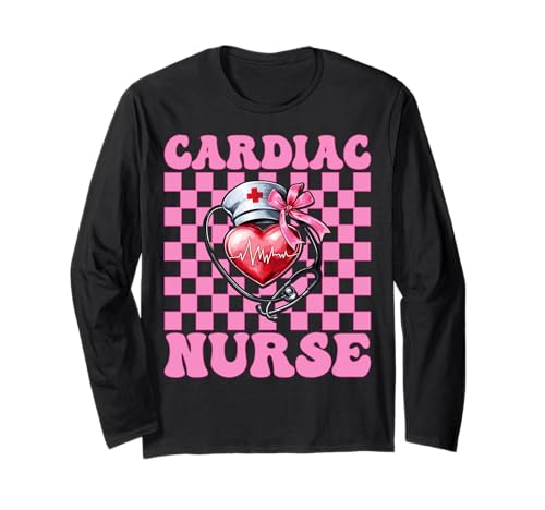 Cardiac Nurse VICU ICU CICU Kardiologie Mädchen Mama Kokette Bogen Langarmshirt Cardiac Nurse VICU ICU CICU Kardiologie Mädchen Mama Kokette Bogen Langarmshirt von Womens Coquette Bow Cardiac Nurse Cardiology Gifts