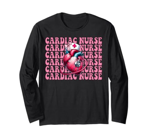 Cardiac Nurse VICU ICU CICU Kardiologie Mädchen Mama Kokette Bogen Langarmshirt Cardiac Nurse VICU ICU CICU Kardiologie Mädchen Mama Kokette Bogen Langarmshirt von Womens Coquette Bow Cardiac Nurse Cardiology Gifts