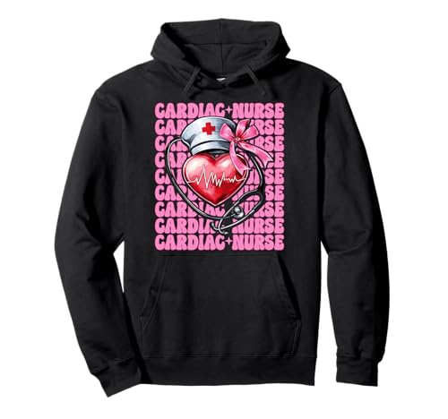 Cardiac Nurse VICU ICU CICU Kardiologie Mädchen Mama Kokette Bogen Pullover Hoodie Cardiac Nurse VICU ICU CICU Kardiologie Mädchen Mama Kokette Bogen Pullover Hoodie von Womens Coquette Bow Cardiac Nurse Cardiology Gifts